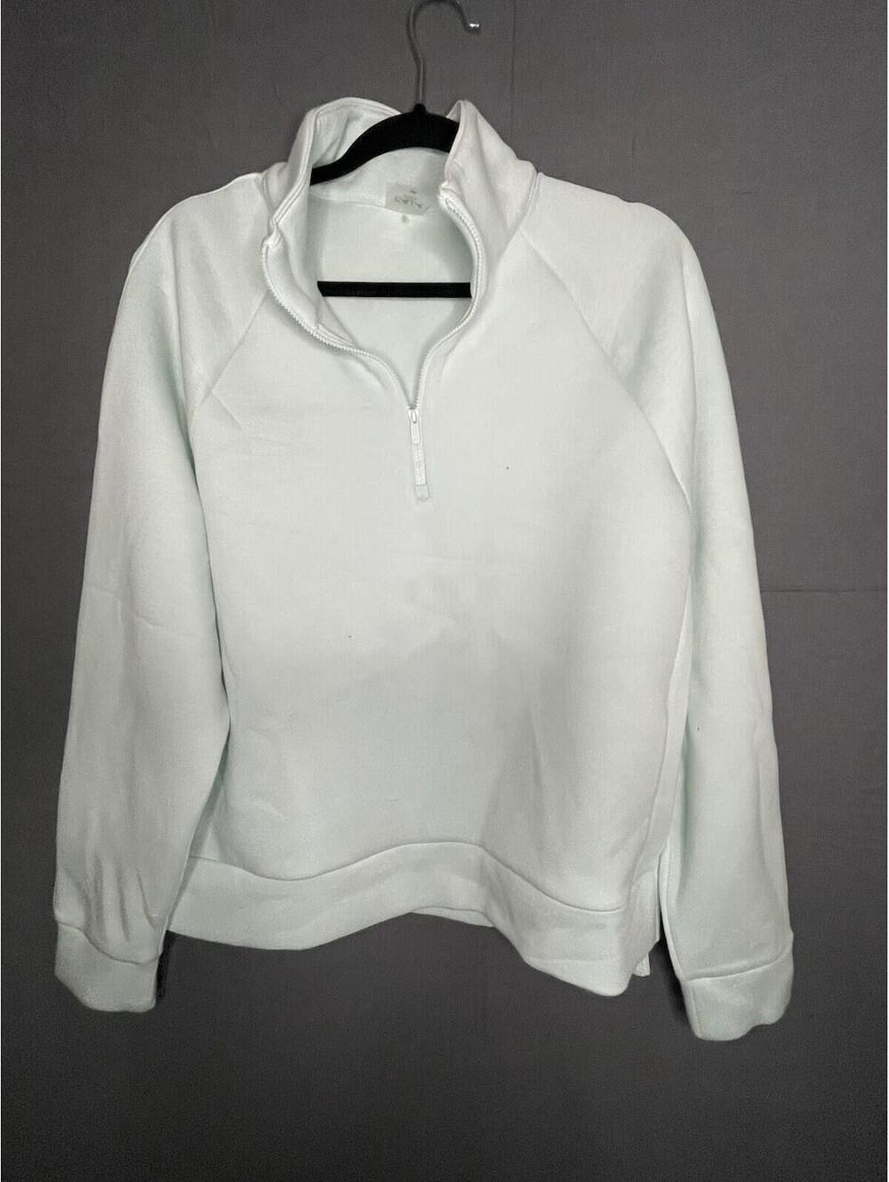 CALIA Women’s XL Soft Scuba Quarter Zip Pullover Mint Green Athleisure Top